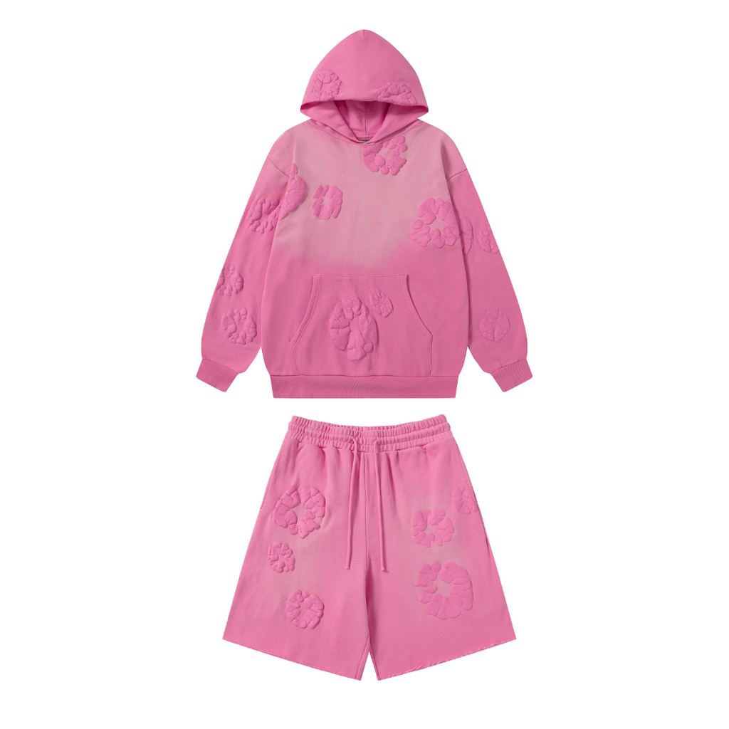 Denim Trs Pink Set