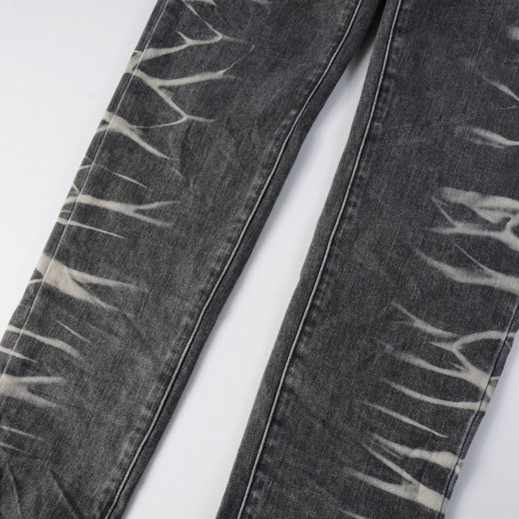 Purple Gradient Grey Ripped Jeans
