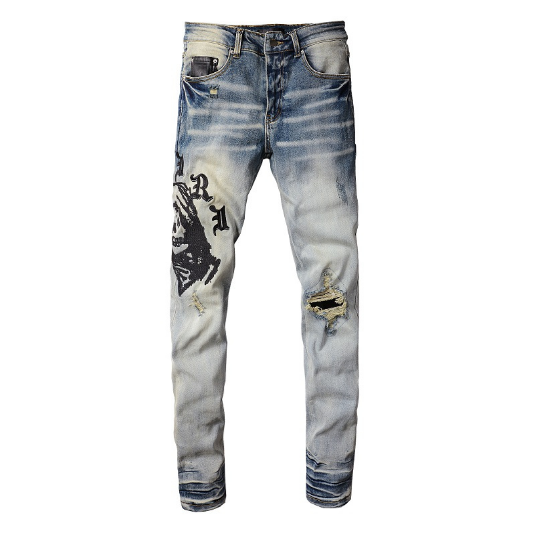 Amr Logo Black Jeans