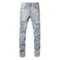 Amr Light Blue Patch Jeans