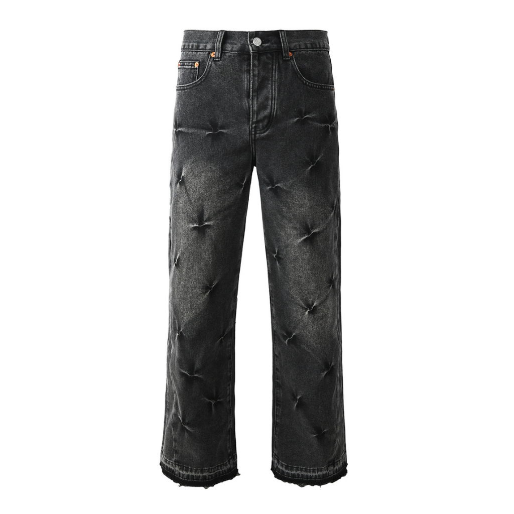 Purple Flared Black Jeans