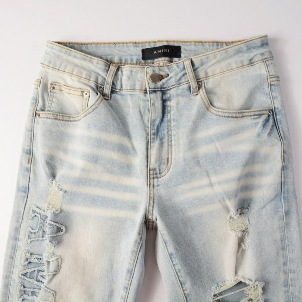 Amr Logo Blue Jeans
