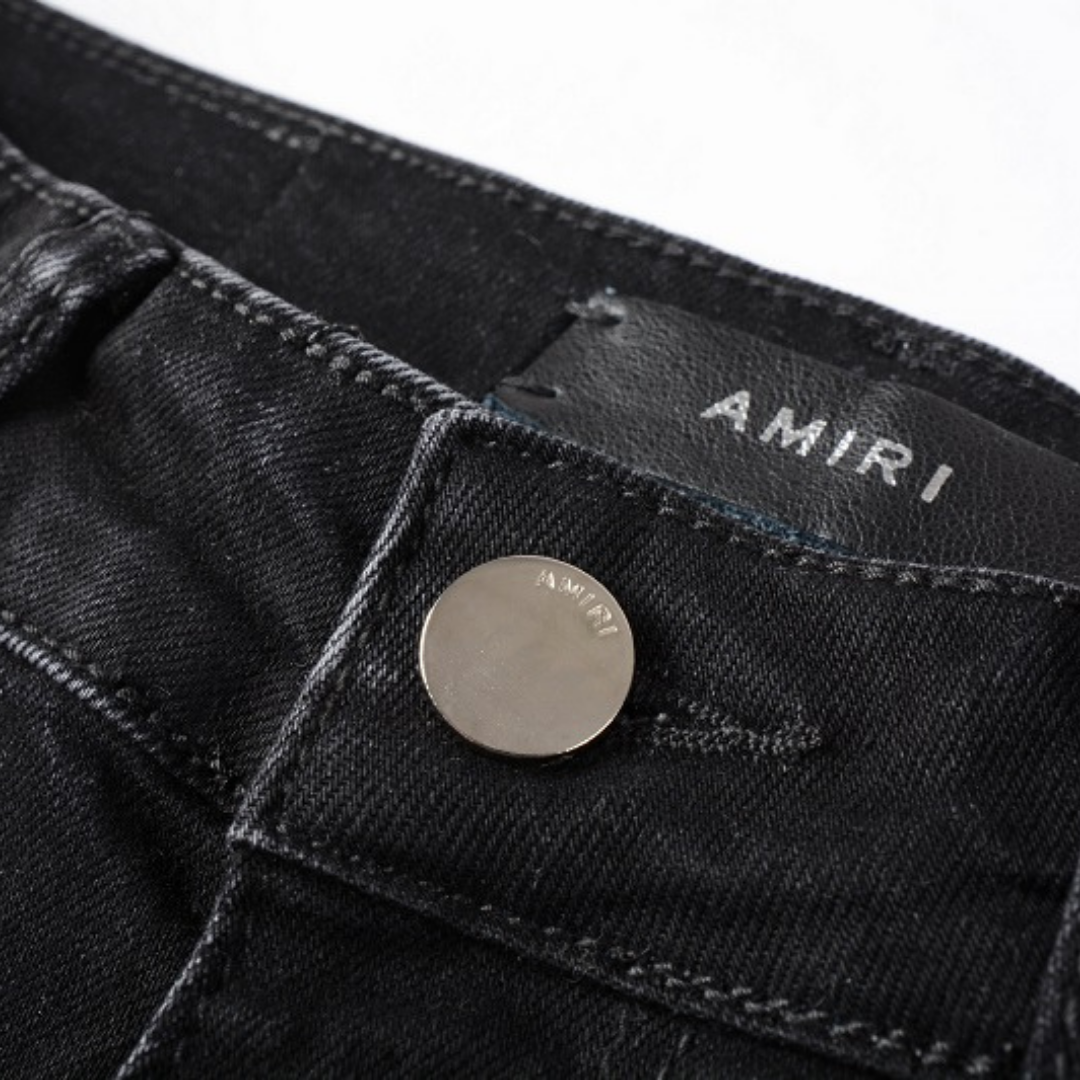 Amr Black Bandana Camo Jeans