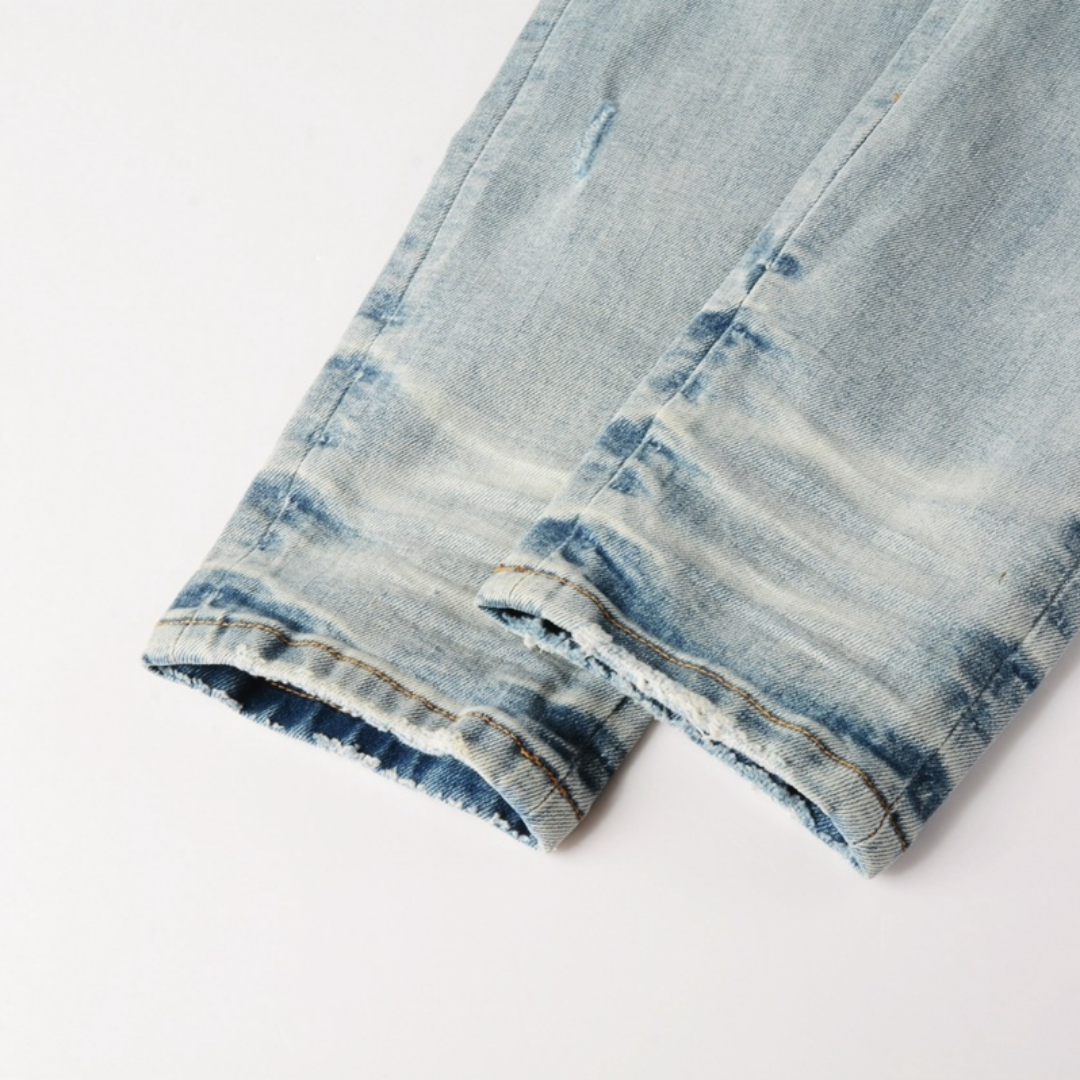 Amr White Patch Jeans