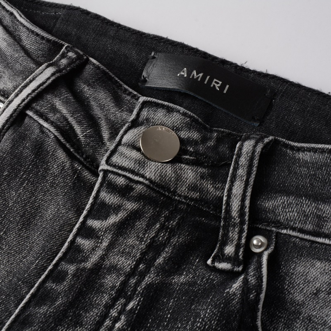 Amr Distressed Paint Jeans