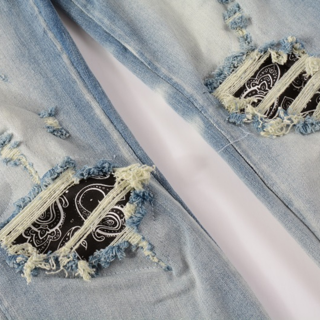 Amr Blue Distressed Jeans