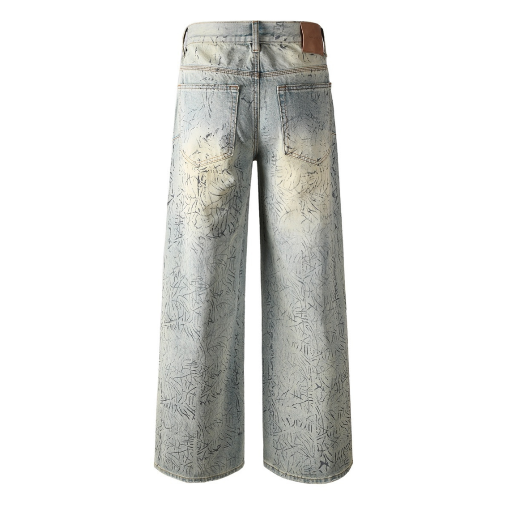 Purple Blue Distressed Jeans