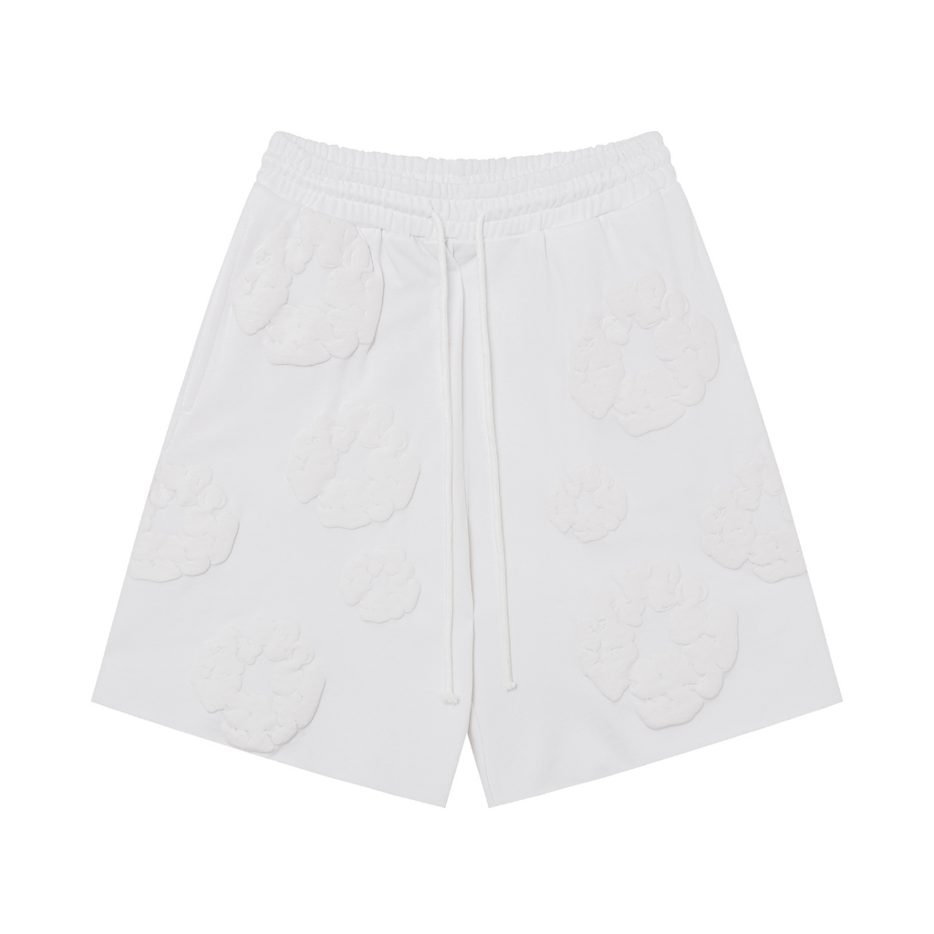 Denim Trs Triple White Short set