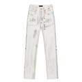 Purple White Distressed Jeans