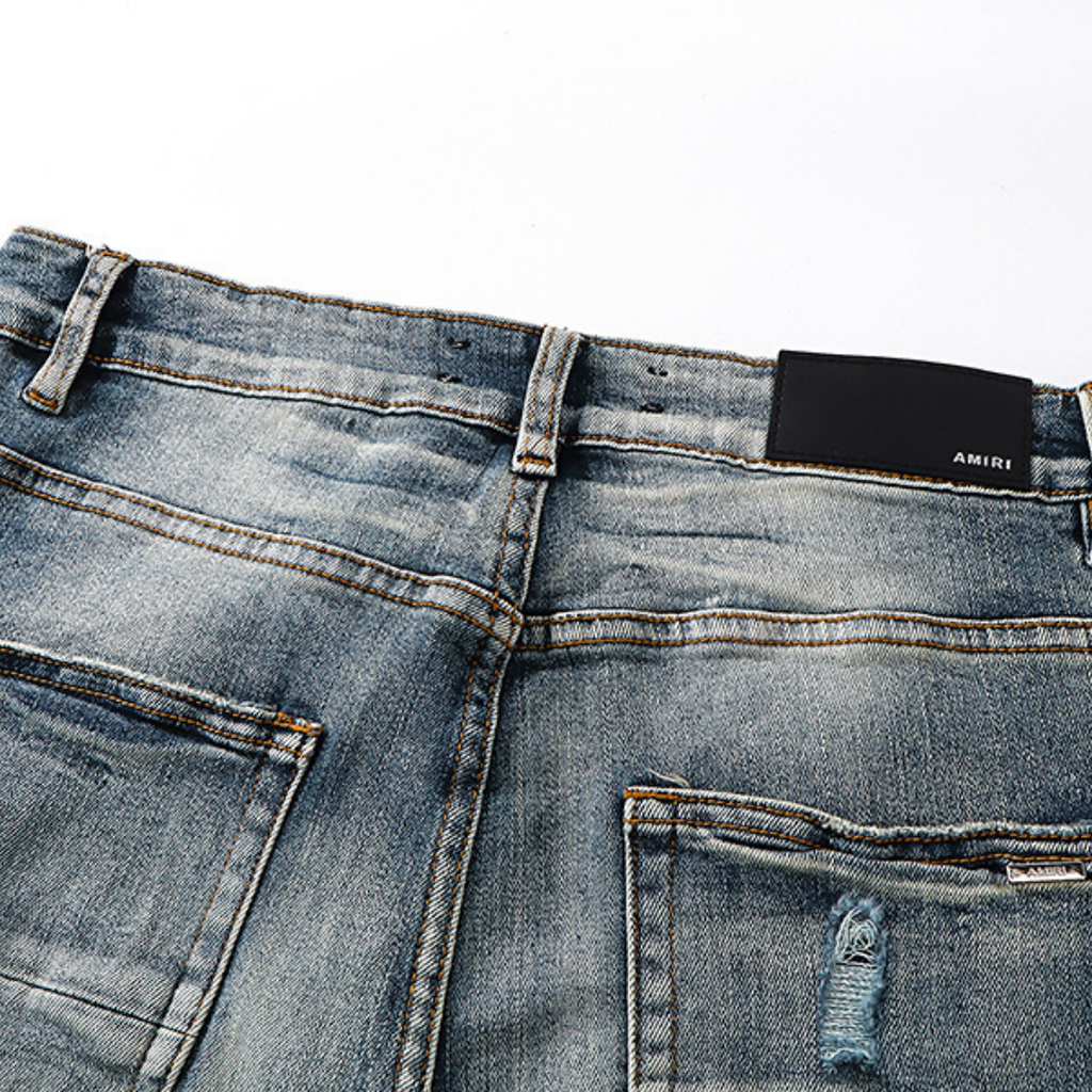 Amr Black Staggered Jeans