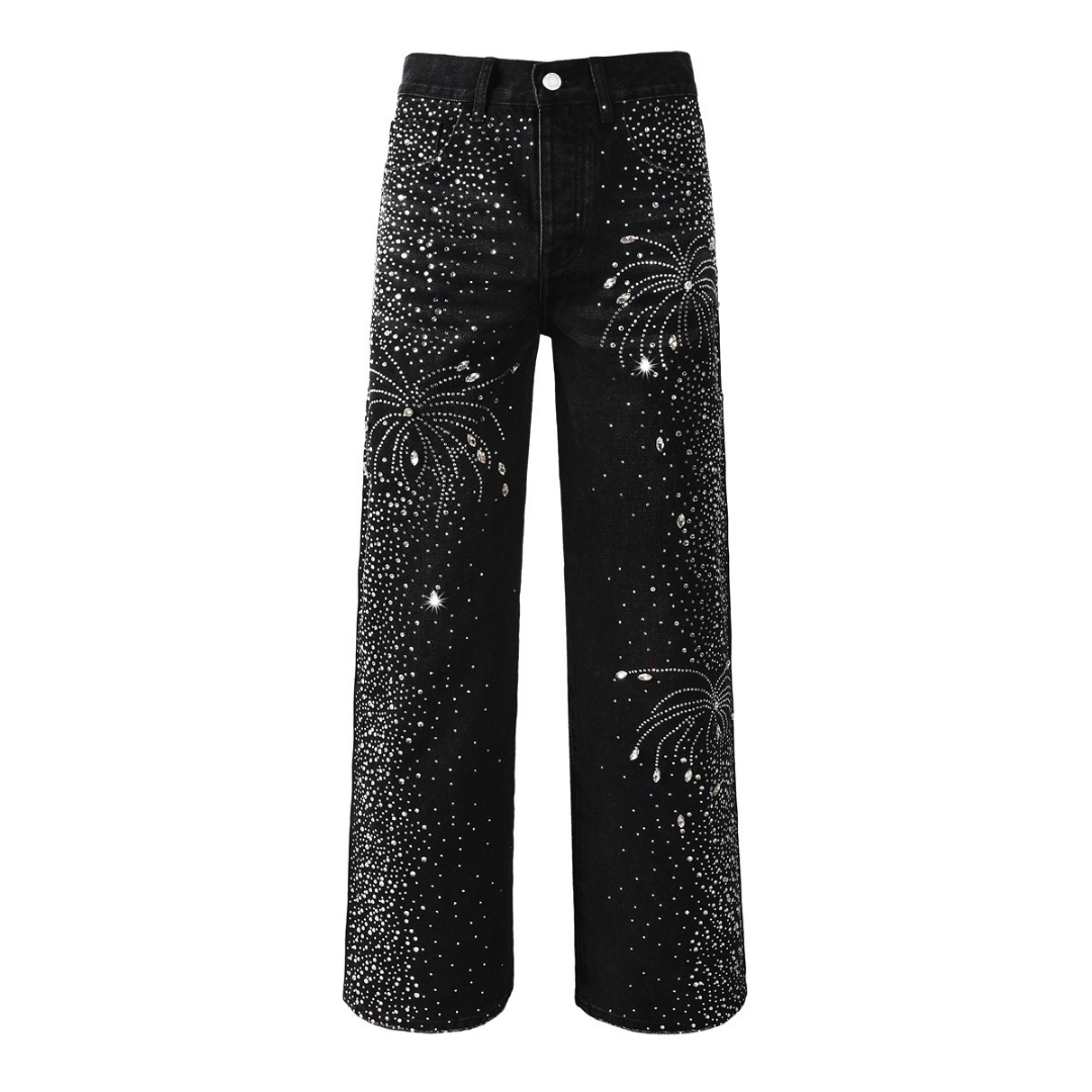Purple Black Diamonds Jeans
