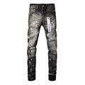 Purple Paint Ripped Jeans