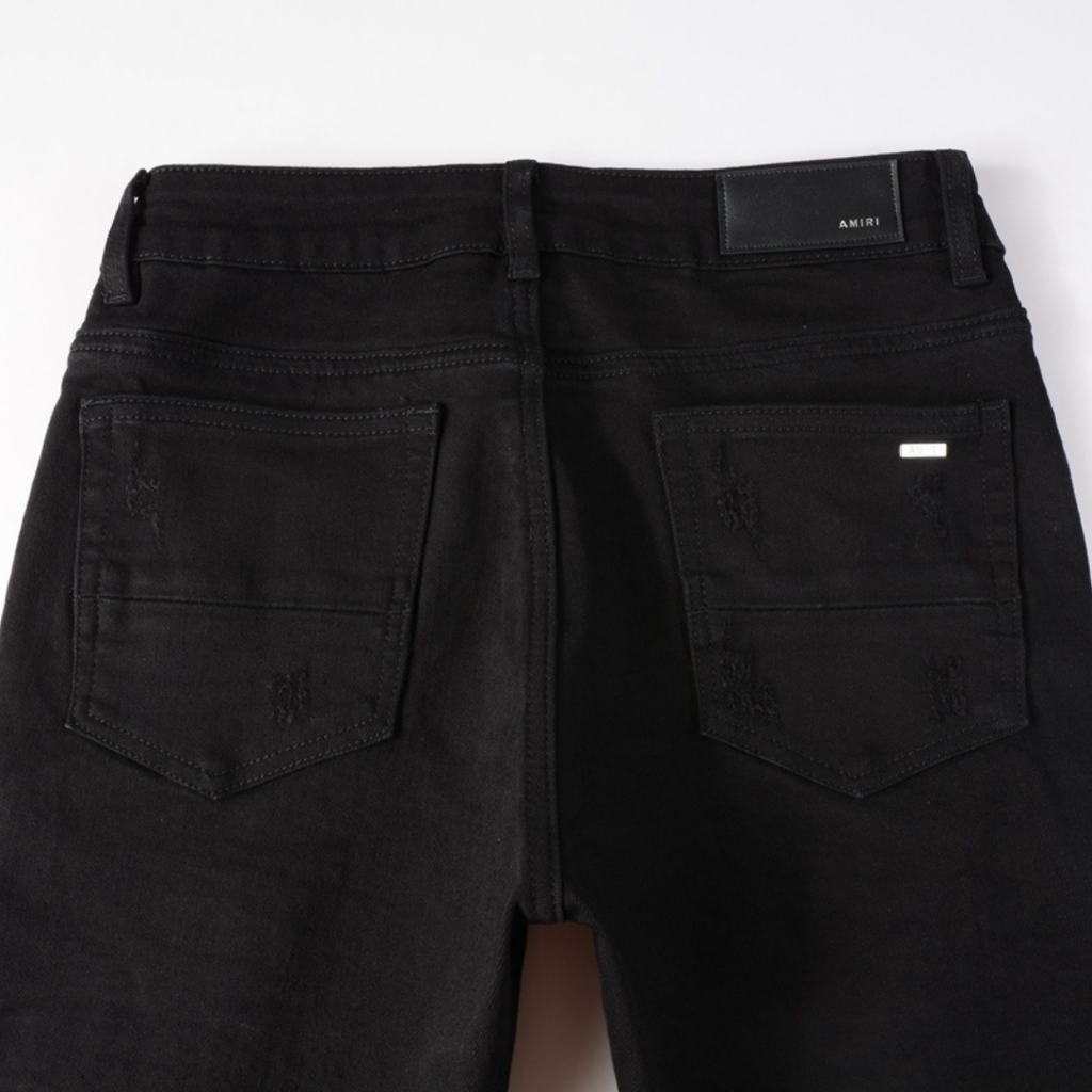 Amr Bandana Black Ripped Jeans