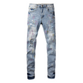 Amr Paint Splatter Blue Jeans