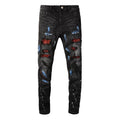 Amr Paint Diamonds Black Jeans