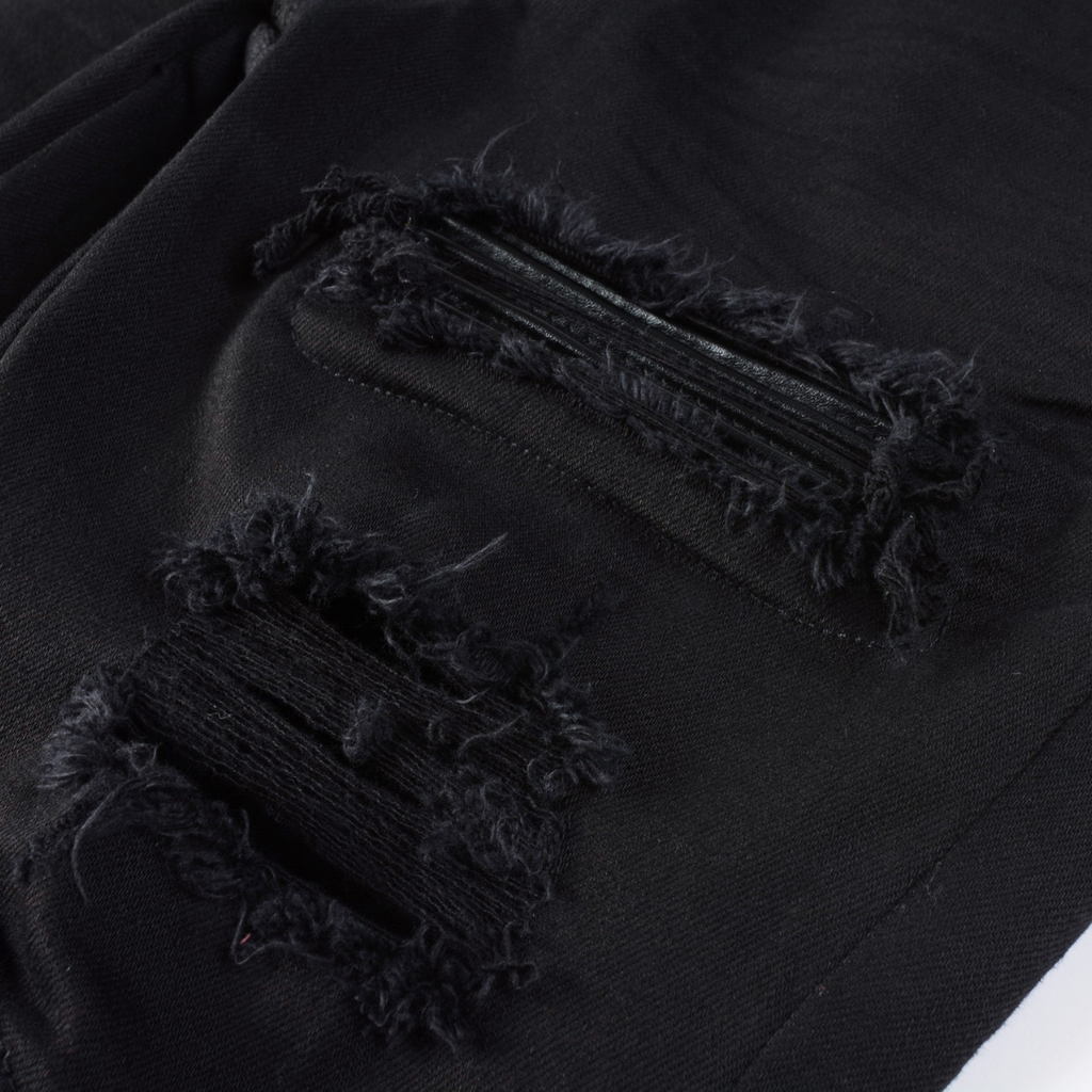Amr Black Patch Jeans
