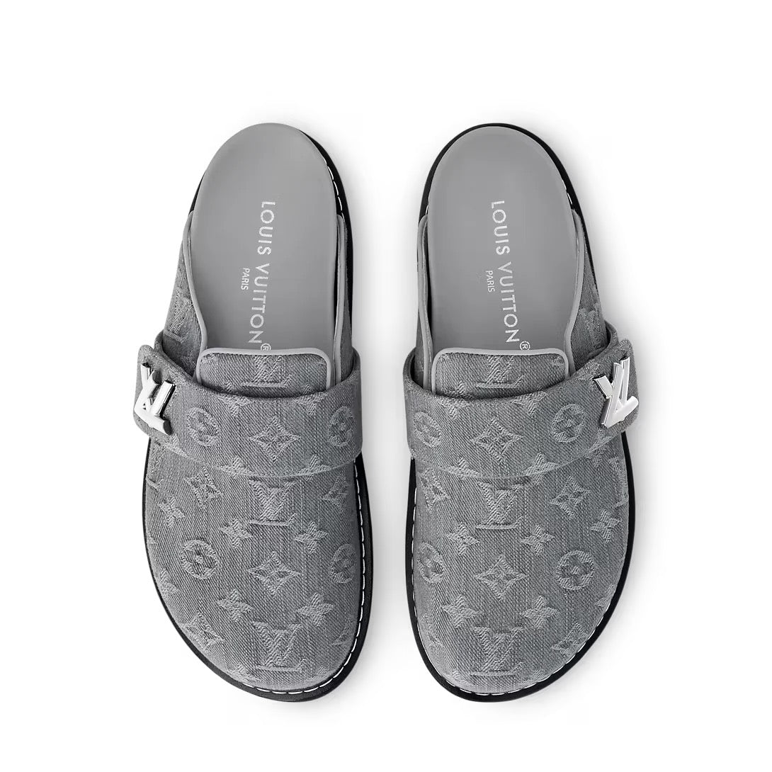 "LV" Slides Grey