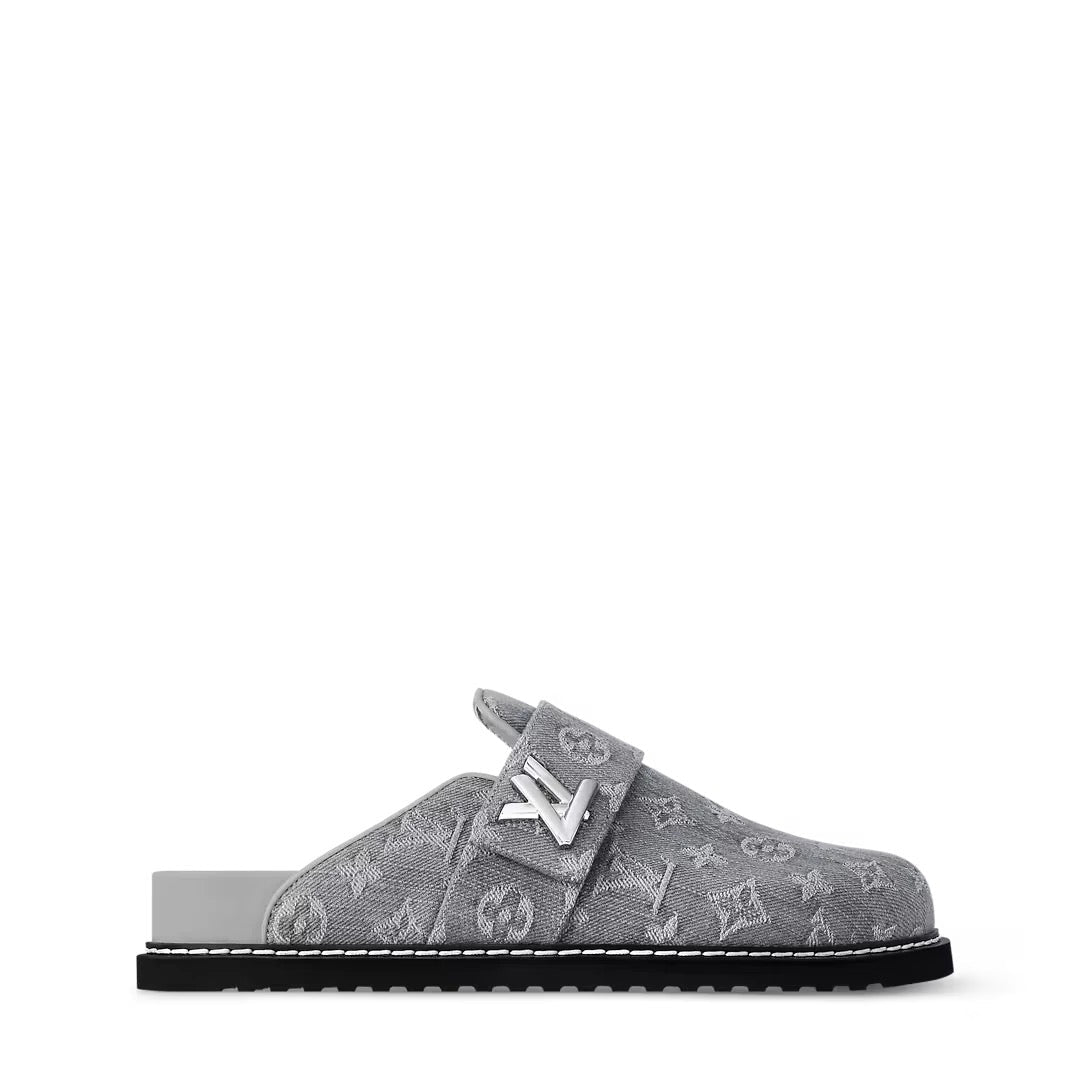"LV" Slides Grey