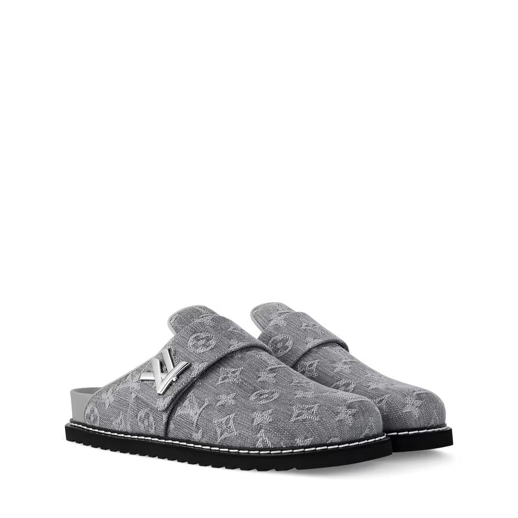 "LV" Slides Grey