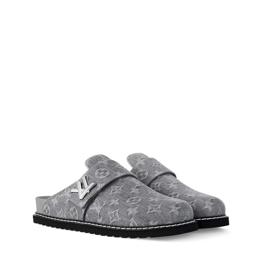 "LV" Slides Grey