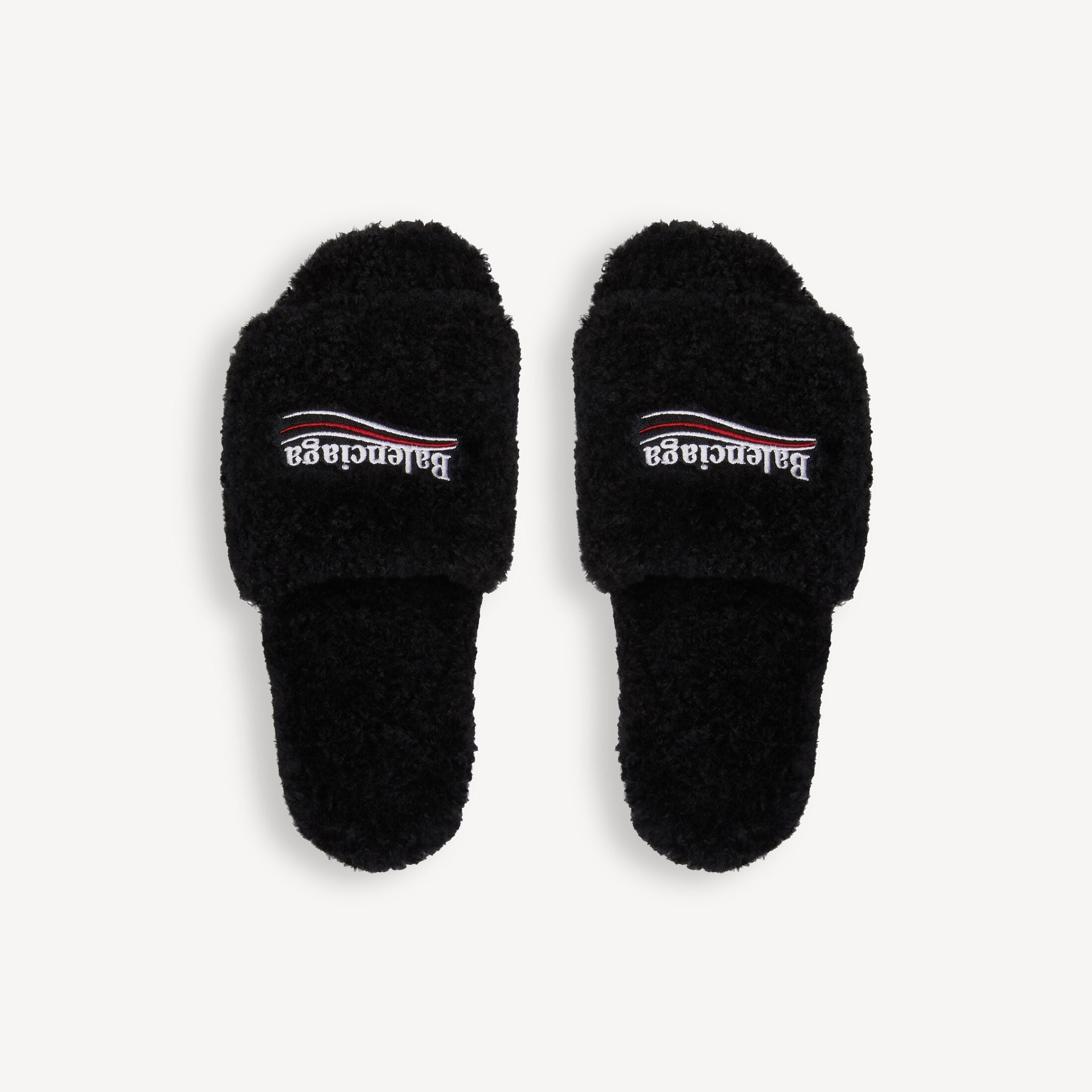 "Balenci" Fur Slides