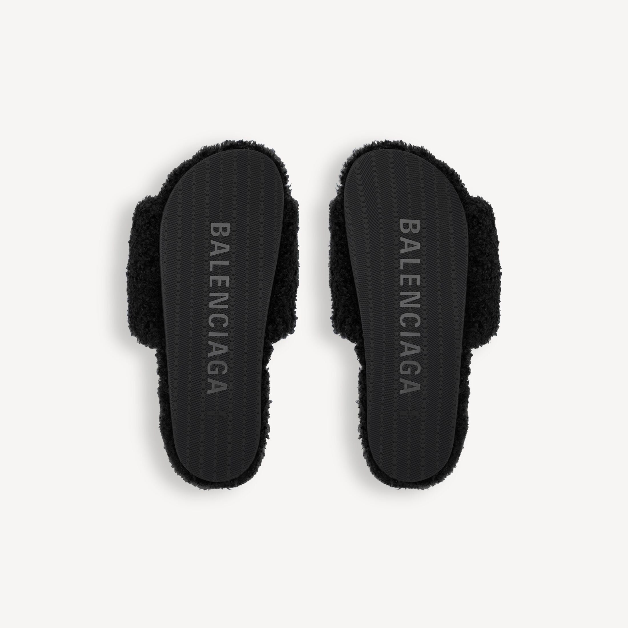 "Balenci" Fur Slides