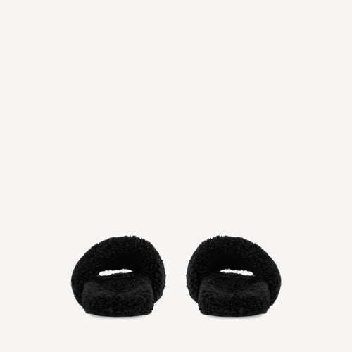 "Balenci" Fur Slides