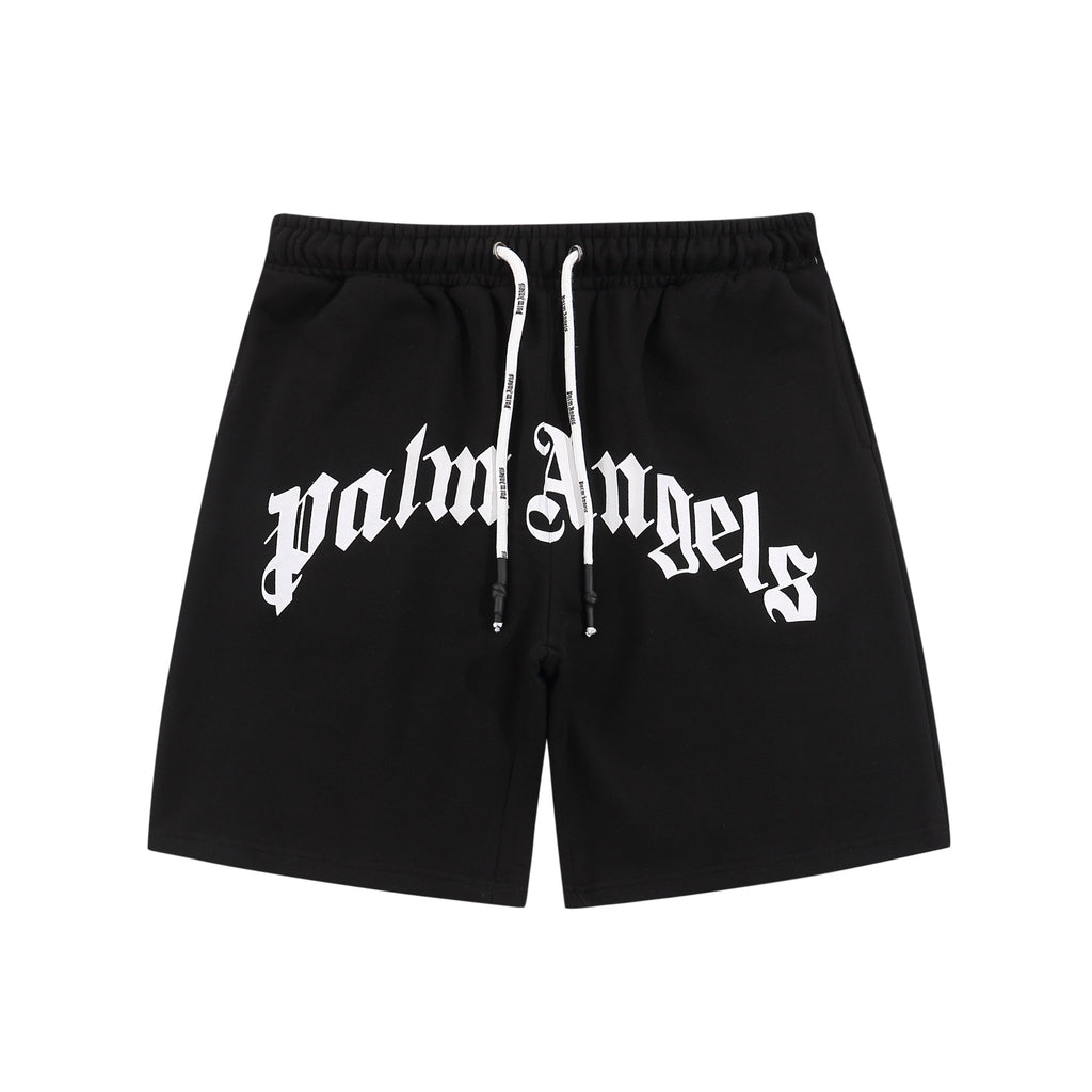 Palm Black Logo Shorts